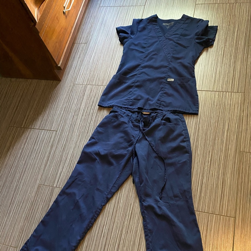 Navy blue scrubs!
